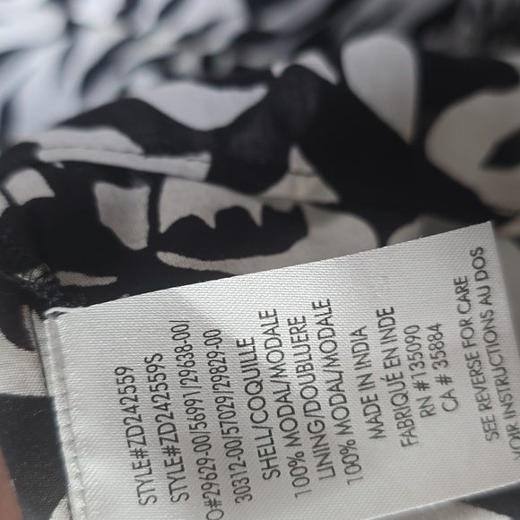 Z Supply Black and White  Cocktail Hour Leaf Patterned Dress Size Small NwT. - Picture 13 of 13